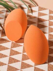 2入組雙用途化妝海綿組，非乳膠材質化妝海綿，可重複使用和清洗，適用於粉末和液態化妝品，柔軟的定妝和混合面部化妝工具，適用於日常化妝，男女均可使用，是便攜的日常和旅行必需品 - 橘色 - 查看 7