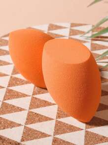 2入組雙用途化妝海綿組，非乳膠材質化妝海綿，可重複使用和清洗，適用於粉末和液態化妝品，柔軟的定妝和混合面部化妝工具，適用於日常化妝，男女均可使用，是便攜的日常和旅行必需品 - 橘色 - 查看 8