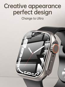 1入組PC休閒方形手錶殼,適用於手錶裝飾用品 - 銀色 - 查看 7