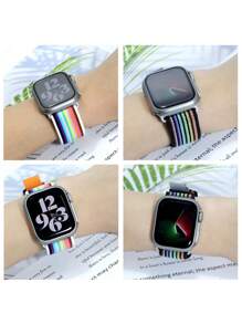 1入組PC休閒方形手錶殼,適用於手錶裝飾用品 - 銀色 - 查看 10