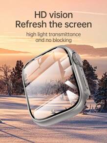 1入組PC休閒方形手錶殼,適用於手錶裝飾用品 - 銀色 - 查看 11