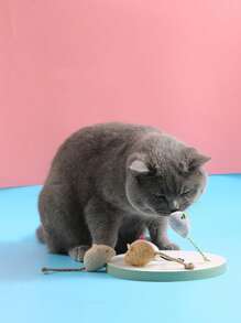 1入組隨機色卡通鼠標設計寵物磨牙玩具適用於狗狗適用於磨牙 - 彩色 - 查看 8