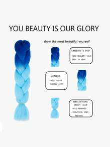 Long Synthetic Hair Braid - Two-Tone - View 3