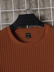 GENTILAND Áo thun & Áo lót Nam màu trơn Giải trí - Rỉ Nâu - Xem 3