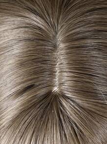 Long Body Wave Synthetic Wig With Bangs - Brown - View 6