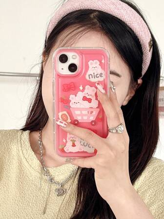 Cartoon Rabbit Print Phone Case