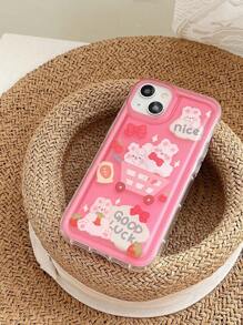 Cartoon Rabbit Print Phone Case - Multicolor - View 2