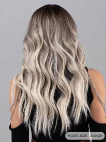 漸層長款卷人造假髮 - 彩色 - 查看 3