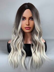 漸層長款卷人造假髮 - 彩色 - 查看 5