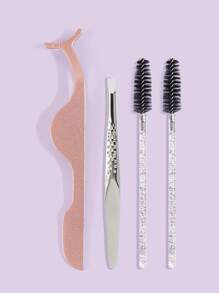 MAGEFY 10Pairs Of Natural Full False Eyelashes&2pcs Eyelash Brush&Tweezers&False Eyelash Aid,Fluffy Slim For Everyday Use Manga Eyelashes, Travel Essentials - Black - View 6