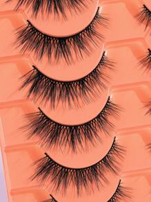 MAGEFY 10Pairs Of Natural Full False Eyelashes&2pcs Eyelash Brush&Tweezers&False Eyelash Aid,Fluffy Slim For Everyday Use Manga Eyelashes, Travel Essentials - Black - View 7