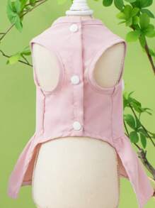 1pc Wing Decor Pet Dress - Pink - View 4