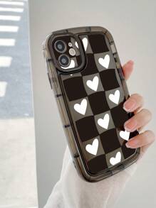 Carcasă de telefon cu model de inimă - Negru - Vizualizare 3