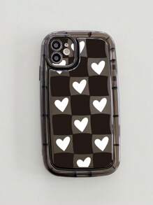 Carcasă de telefon cu model de inimă - Negru - Vizualizare 4
