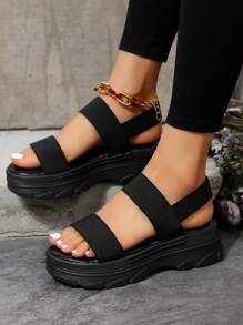 Frauen Sandalen mit minimalistisch Sportlich Elastisch sportlich