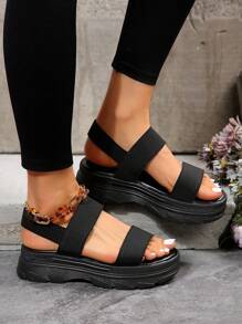 Frauen Sandalen mit minimalistisch Sportlich Elastisch sportlich