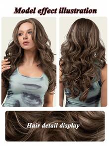 長款小波浪人造假髮 - 彩色 - 查看 4