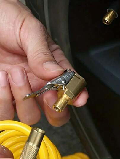 1pc سيارة Auto Copper Tyre Wheel Tyre Air Chuck Clamp Clamp Monactor Adapter | مقاس: حجم واحد