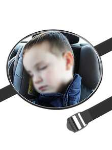 Wide Angle Car Rearview Observation Mirror - Black - View 2