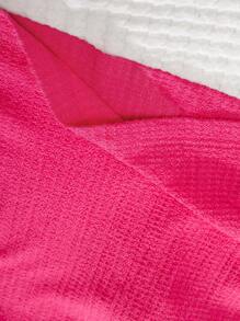 RueChic Toddler Girls Solid Puff Sleeve Blouse - Red - View 4