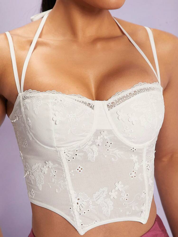Asymmetrical Hem Lace Cami Top