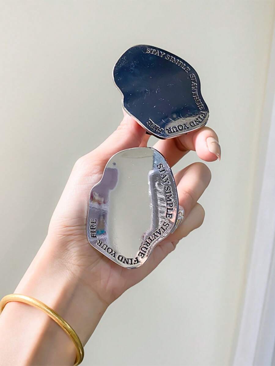 Mirror Stand-Out Phone Holder - Silver - View 1