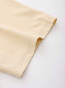 男士字母圖案T恤 - 杏色 - 查看 4