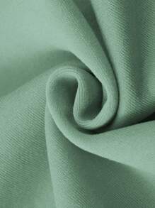 Manfinity Homme 鬆身男款鹿與字母圖形帽t恤,帶袋和束線 - 薄荷綠 - 查看 4