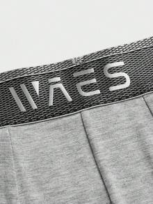 男士5入組字母圖案平角內褲 - 彩色 - 查看 11