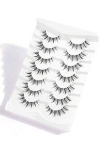 MAGEFY 7/11/14 Pairs Natural Criss-Cross Full Strip Lashes, Transparent Lash Band, Suitable For Daily Wear, Cartoon Style, Travel Essential - Black - View 6