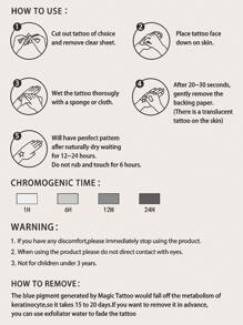 Pegatina Tatuaje De Un Solo Atrapasueños - Negro - Ver 3