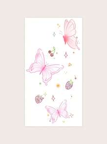 1張蝴蝶樣式紋身貼紙