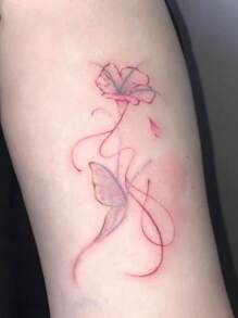 1sheet Floral Pattern Tattoo Sticker - Multicolor - View 1