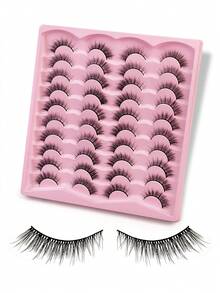 Homaylash 20 cặp lông mi giả dài đầy đủ - màu đen - Xem 2