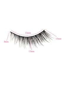 Homaylash 20 cặp lông mi giả dài đầy đủ - màu đen - Xem 3