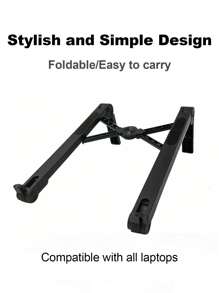 1入組可折疊電腦支架 - 黑色 - 查看 4