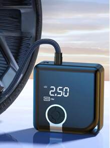 5000mAh Car Air Compressor Electric Wireless Portable Tire Inflator Pump for Motorcycle Bicycle Boat AUTO Tyre Balls - Black - View 1