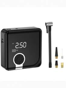 5000mAh Car Air Compressor Electric Wireless Portable Tire Inflator Pump for Motorcycle Bicycle Boat AUTO Tyre Balls - Black - View 2