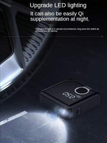 5000mAh Car Air Compressor Electric Wireless Portable Tire Inflator Pump for Motorcycle Bicycle Boat AUTO Tyre Balls - Black - View 3