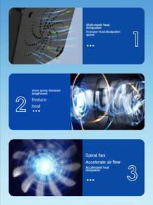 5000mAh Car Air Compressor Electric Wireless Portable Tire Inflator Pump for Motorcycle Bicycle Boat AUTO Tyre Balls - Black - View 10