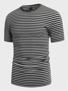 Manfinity Homme Men Striped Print Tee - Multicolor - View 1