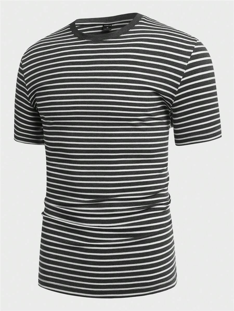 Manfinity Homme Men Striped Print Tee - Multicolor - View 1