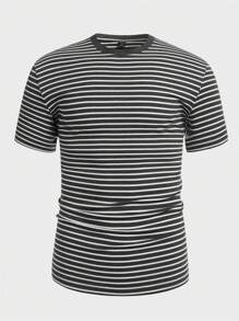Manfinity Homme Men Striped Print Tee - Multicolor - View 3