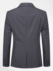 CLOUDSTYLE Bộ đồ nam Nút Túi Dây kéo màu trơn Công việc - Màu xám đen - Xem 2