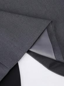 CLOUDSTYLE Bộ đồ nam Nút Túi Dây kéo màu trơn Công việc - Màu xám đen - Xem 5