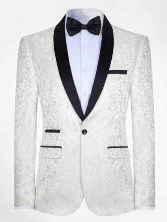 CLOUDSTYLE 男性 コントラスト ショールカラー ブレイザーズ