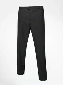 CLOUDSTYLE Men Flap Detail Blazer & Vest & Trousers Suit Set - Black - View 6