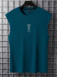 Manfinity Homme 男士字母圖案背心上衣