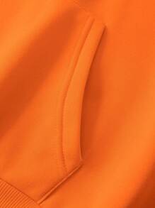 INAWLY Sudadera con capucha forrada térmicamente con bolsillo canguro y cordón, para invierno