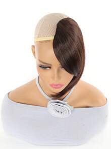 Flecos corto recto sintético pelo - Marrón - Ver 3